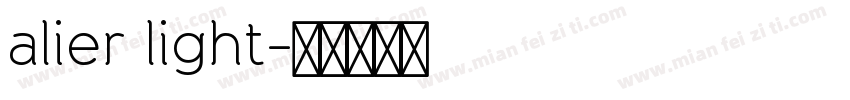 alier light字体转换